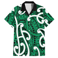 Aotearoa Maori Kowhaiwhai Hawaiian Shirt Kakariki Puhoro and Patiki