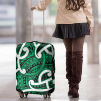Aotearoa Maori Kowhaiwhai Luggage Cover Kakariki Puhoro and Patiki