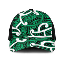 Aotearoa Maori Kowhaiwhai Mesh Trucker Cap Kakariki Puhoro and Patiki