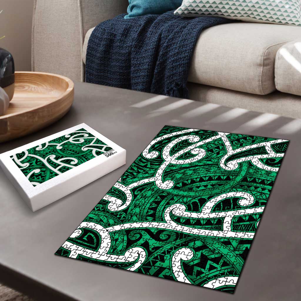 Aotearoa Maori Kowhaiwhai Puzzle Kakariki Puhoro and Patiki