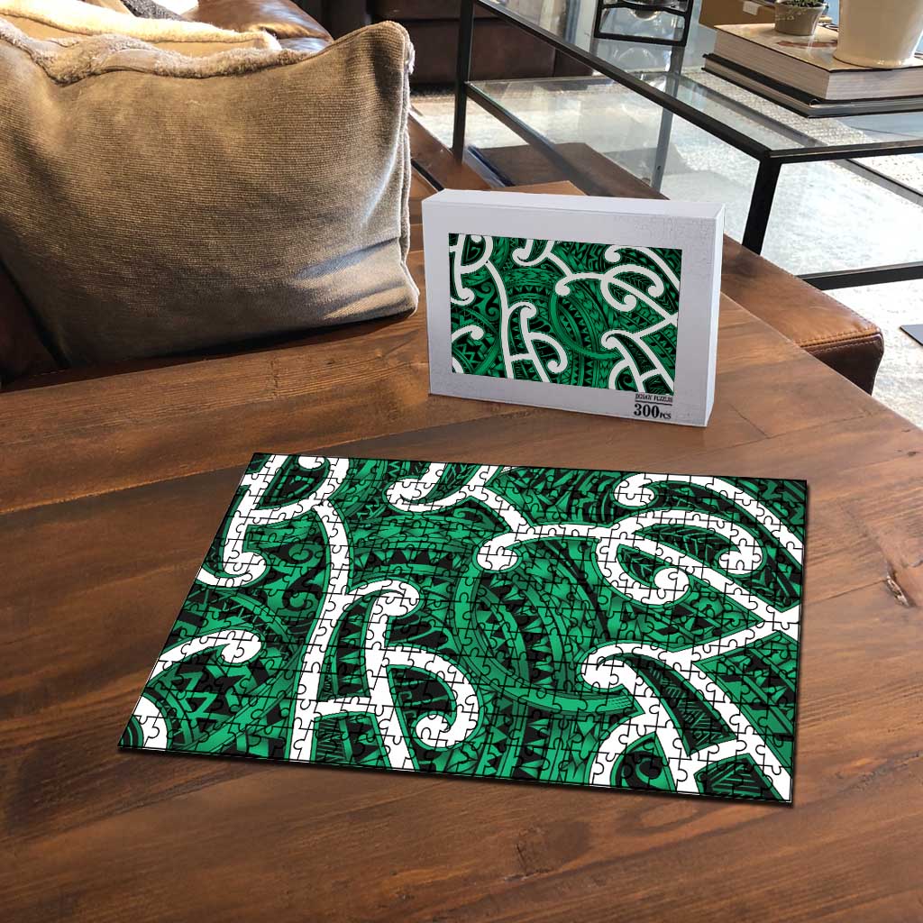Aotearoa Maori Kowhaiwhai Puzzle Kakariki Puhoro and Patiki