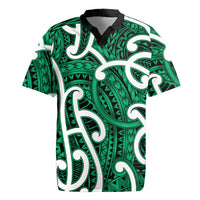 Aotearoa Maori Kowhaiwhai Rugby Jersey Kakariki Puhoro and Patiki