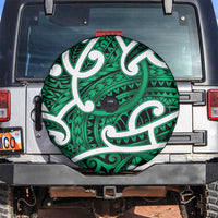 Aotearoa Maori Kowhaiwhai Spare Tire Cover Kakariki Puhoro and Patiki