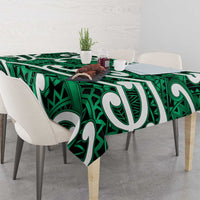 Aotearoa Maori Kowhaiwhai Tablecloth Kakariki Puhoro and Patiki