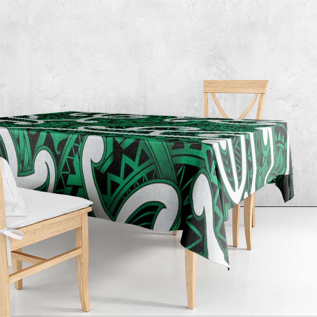 Aotearoa Maori Kowhaiwhai Tablecloth Kakariki Puhoro and Patiki