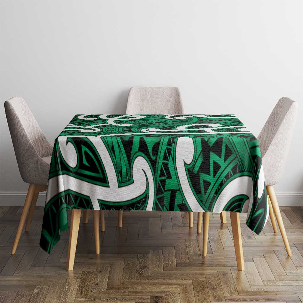 Aotearoa Maori Kowhaiwhai Tablecloth Kakariki Puhoro and Patiki