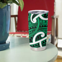 Aotearoa Maori Kowhaiwhai Tumbler Cup Kakariki Puhoro and Patiki