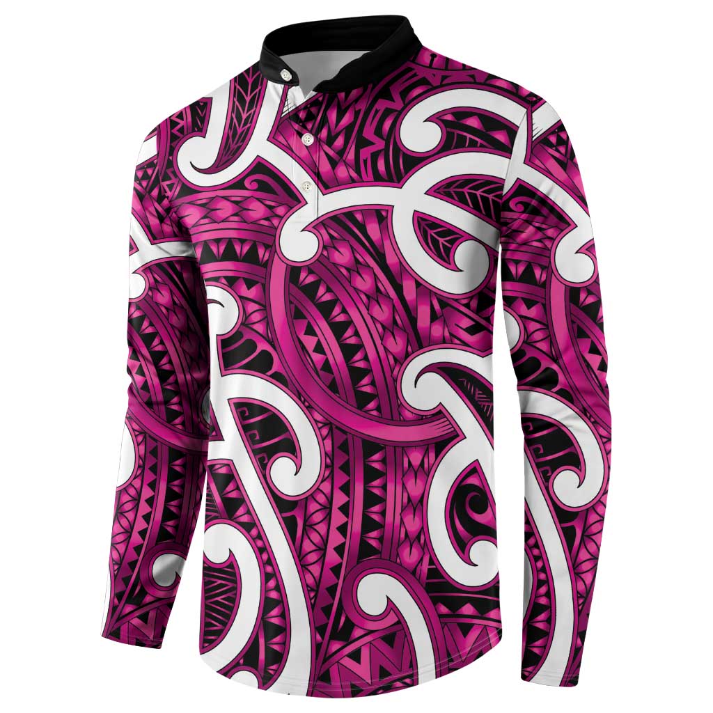 Aotearoa Maori Kowhaiwhai Button Sweatshirt Mawhero Puhoro and Patiki
