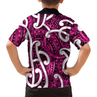 Aotearoa Maori Kowhaiwhai Family Matching Short Sleeve Bodycon Dress and Hawaiian Shirt Mawhero Puhoro and Patiki LT9 - Polynesian Pride