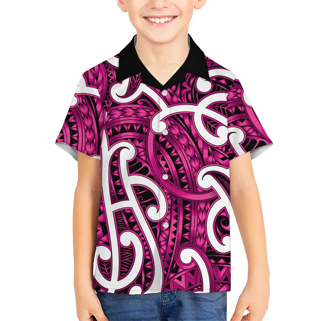 Aotearoa Maori Kowhaiwhai Hawaiian Shirt Mawhero Puhoro and Patiki