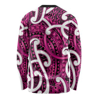 Aotearoa Maori Kowhaiwhai Long Sleeve Shirt Mawhero Puhoro and Patiki