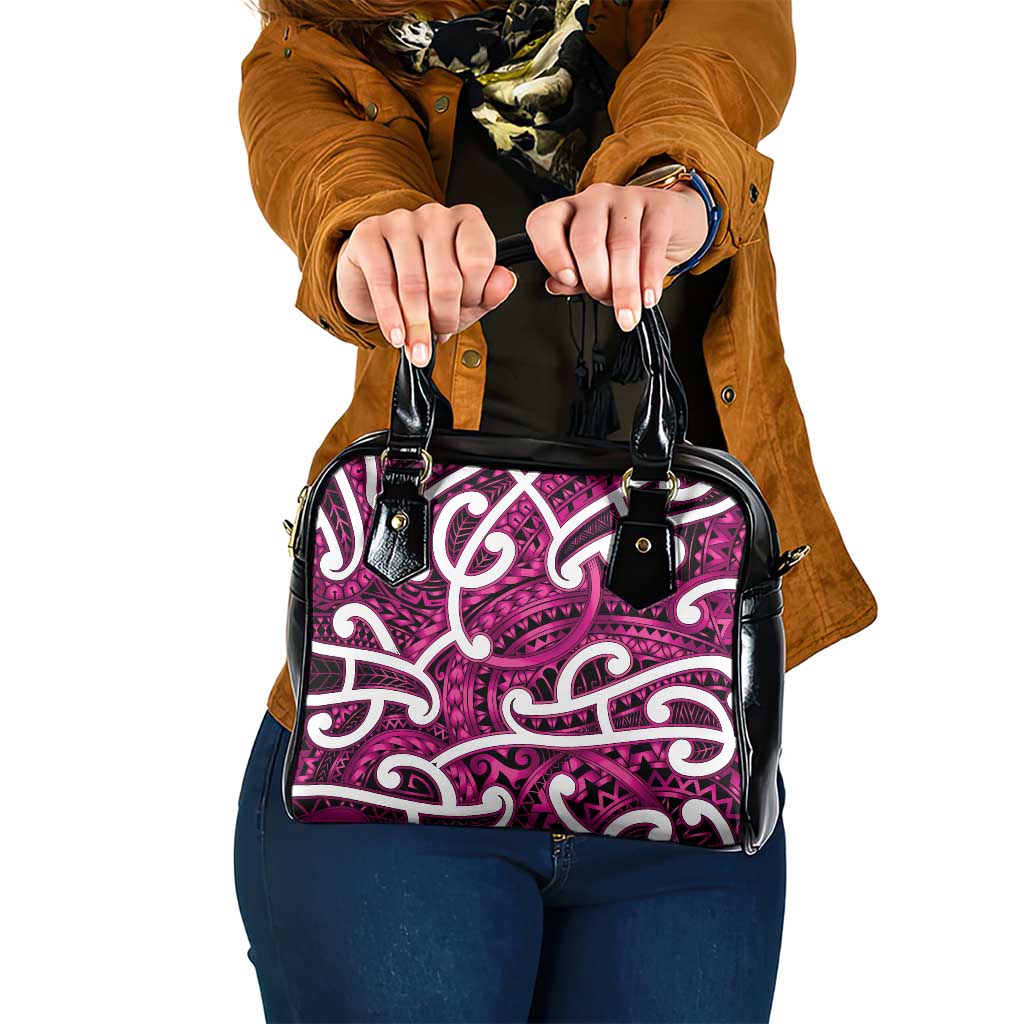 Aotearoa Maori Kowhaiwhai Shoulder Handbag Mawhero Puhoro and Patiki