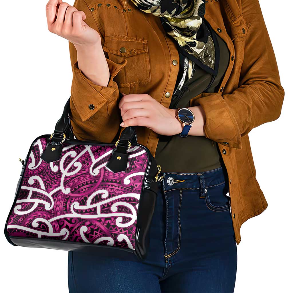 Aotearoa Maori Kowhaiwhai Shoulder Handbag Mawhero Puhoro and Patiki