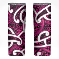 Aotearoa Maori Kowhaiwhai Skinny Tumbler Mawhero Puhoro and Patiki LT9 Pink - Polynesian Pride
