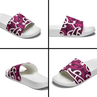 Aotearoa Maori Kowhaiwhai Slide Sandals Mawhero Puhoro and Patiki