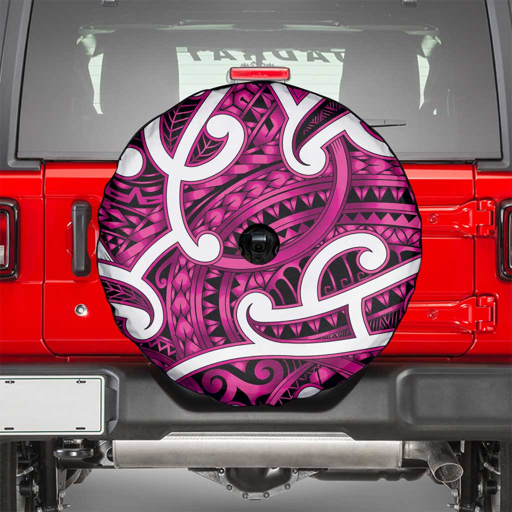 Aotearoa Maori Kowhaiwhai Spare Tire Cover Mawhero Puhoro and Patiki