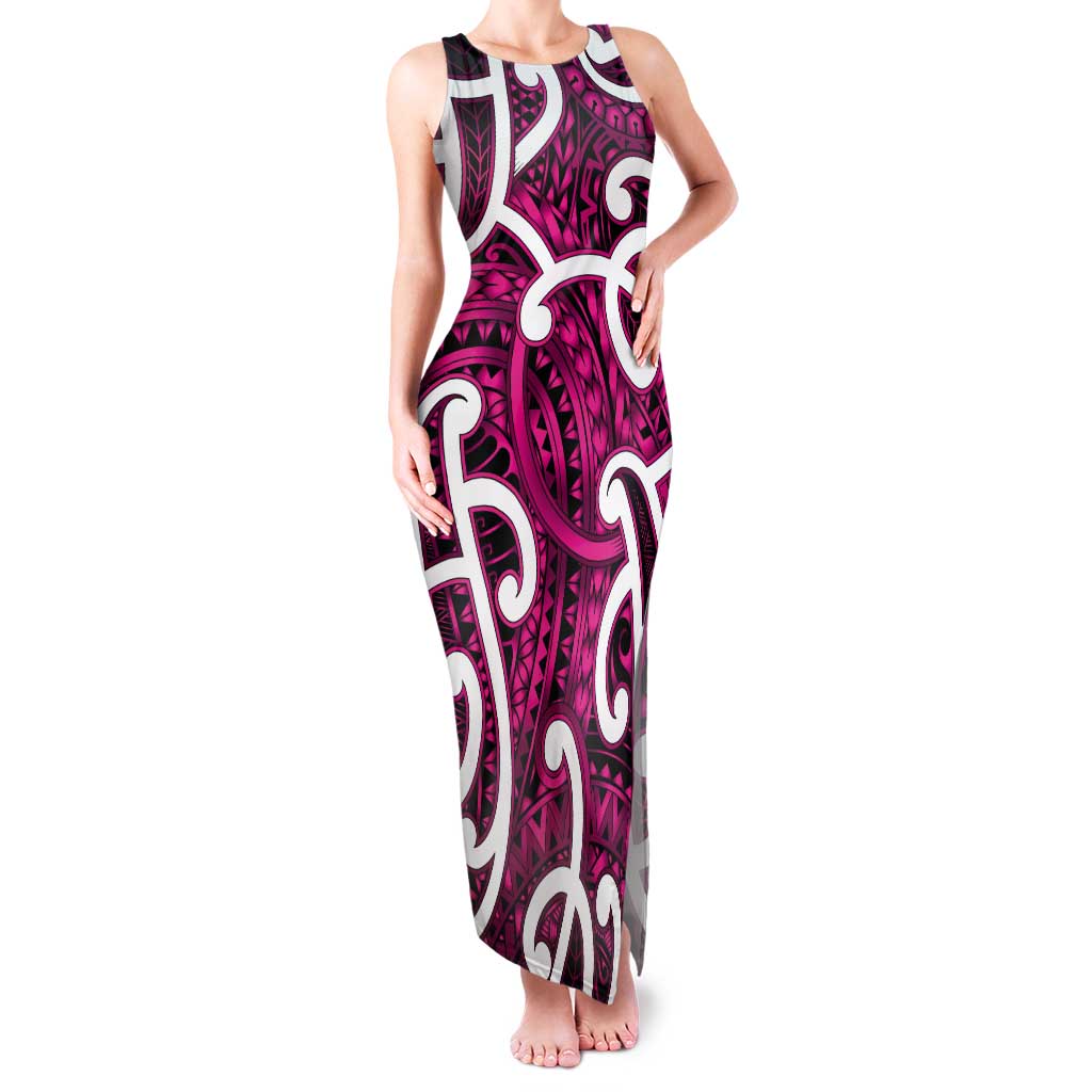 Aotearoa Maori Kowhaiwhai Tank Maxi Dress Mawhero Puhoro and Patiki