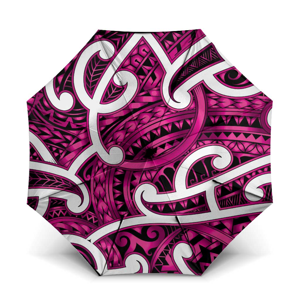 Aotearoa Maori Kowhaiwhai Umbrella Mawhero Puhoro and Patiki