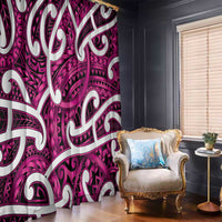 Aotearoa Maori Kowhaiwhai Window Curtain Mawhero Puhoro and Patiki