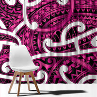 Aotearoa Maori Kowhaiwhai Window Curtain Mawhero Puhoro and Patiki