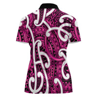 Aotearoa Maori Kowhaiwhai Women Polo Shirt Mawhero Puhoro and Patiki