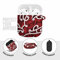 Aotearoa Maori Kowhaiwhai AirPods Case Whero Puhoro and Patiki