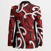Aotearoa Maori Kowhaiwhai Blazer Whero Puhoro and Patiki