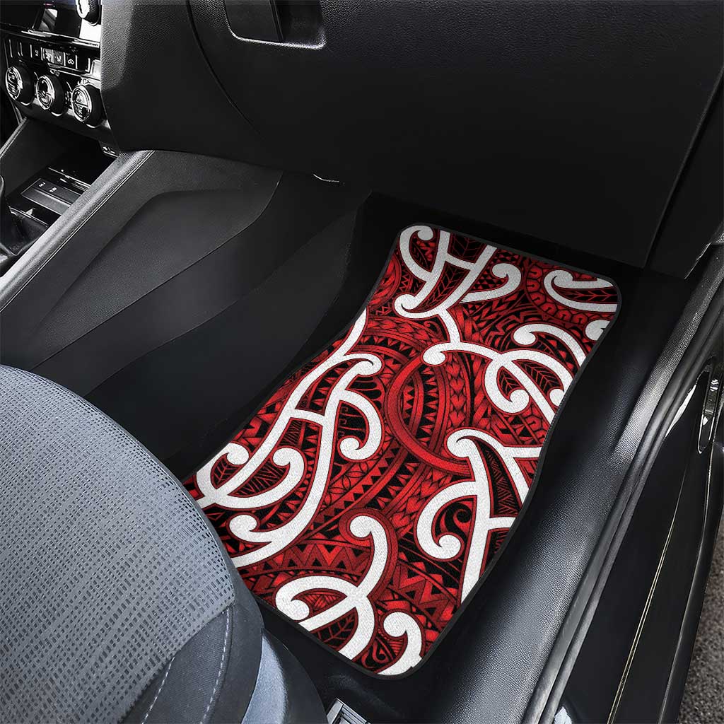 Aotearoa Maori Kowhaiwhai Car Mats Whero Puhoro and Patiki