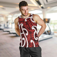Aotearoa Maori Kowhaiwhai Men Tank Top Whero Puhoro and Patiki