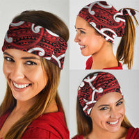 Aotearoa Maori Kowhaiwhai Neck Gaiter Whero Puhoro and Patiki