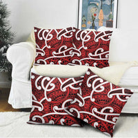 Aotearoa Maori Kowhaiwhai Pillow Cover Whero Puhoro and Patiki