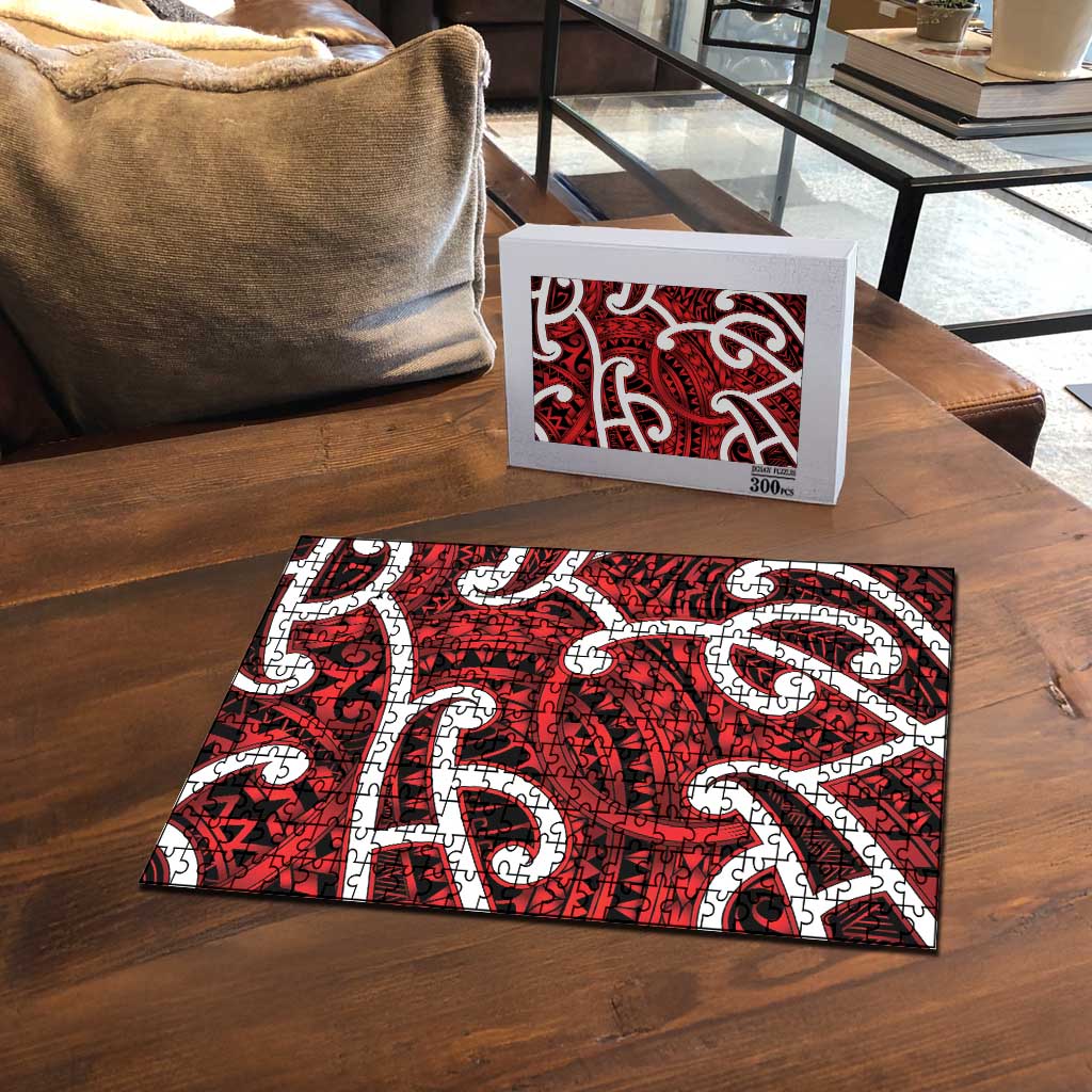 Aotearoa Maori Kowhaiwhai Puzzle Whero Puhoro and Patiki