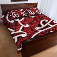 Aotearoa Maori Kowhaiwhai Quilt Bed Set Whero Puhoro and Patiki