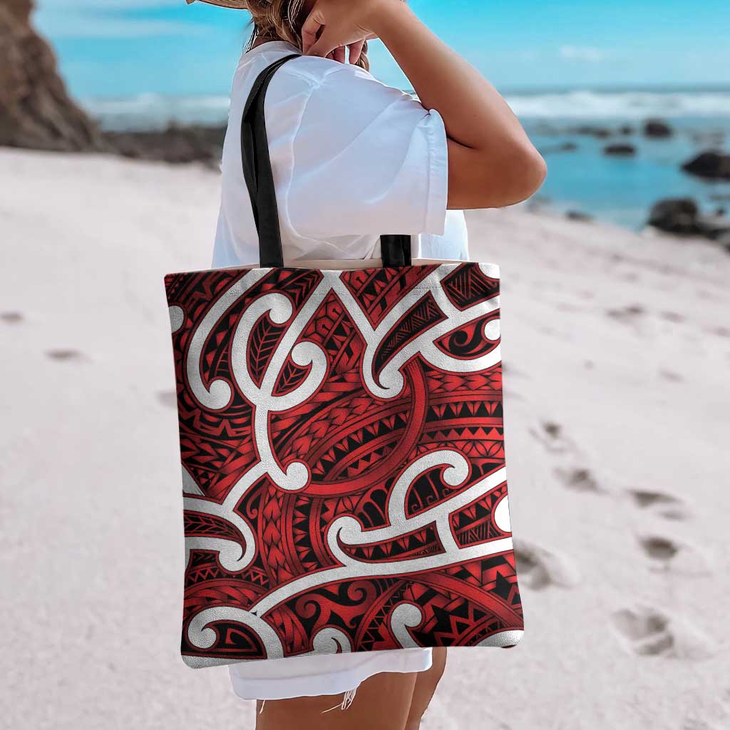 Aotearoa Maori Kowhaiwhai Tote Bag Whero Puhoro and Patiki