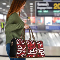 Aotearoa Maori Kowhaiwhai Travel Bag Whero Puhoro and Patiki