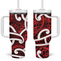 Aotearoa Maori Kowhaiwhai Tumbler With Handle Whero Puhoro and Patiki