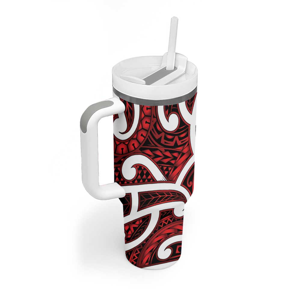 Aotearoa Maori Kowhaiwhai Tumbler With Handle Whero Puhoro and Patiki