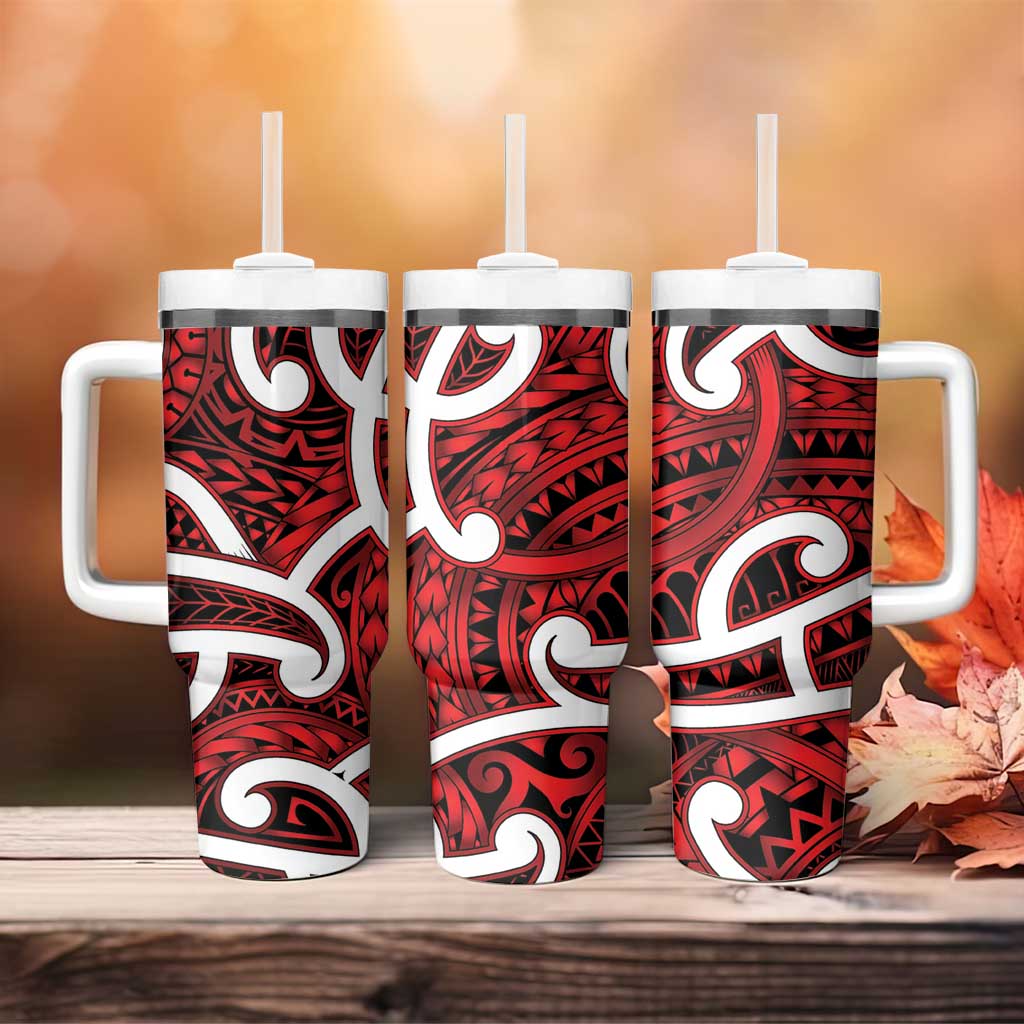 Aotearoa Maori Kowhaiwhai Tumbler With Handle Whero Puhoro and Patiki