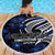Micronesia Constitution Day Beach Blanket Since 1979 with Polynesian Hibiscus Pattern