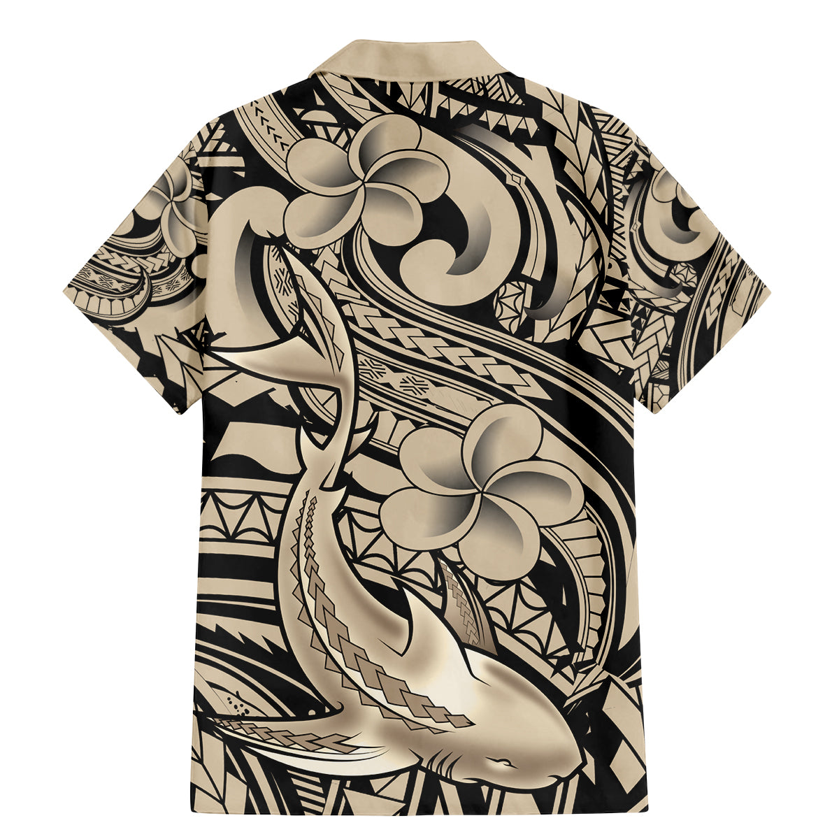 Polynesian Shark Tribal Tattoo Family Matching Mermaid Dress and Hawaiian Shirt Beige Style LT9 - Polynesian Pride