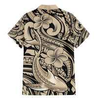 Polynesian Shark Tribal Tattoo Family Matching Mermaid Dress and Hawaiian Shirt Beige Style LT9 - Polynesian Pride
