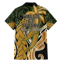 Wallis and Futuna Victory Day Family Matching Tank Maxi Dress and Hawaiian Shirt Since 1945 with Polynesian Platinum Floral Tribal LT9 - Polynesian Pride