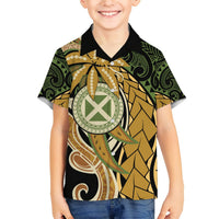 Wallis and Futuna Victory Day Hawaiian Shirt Since 1945 with Polynesian Platinum Floral Tribal
