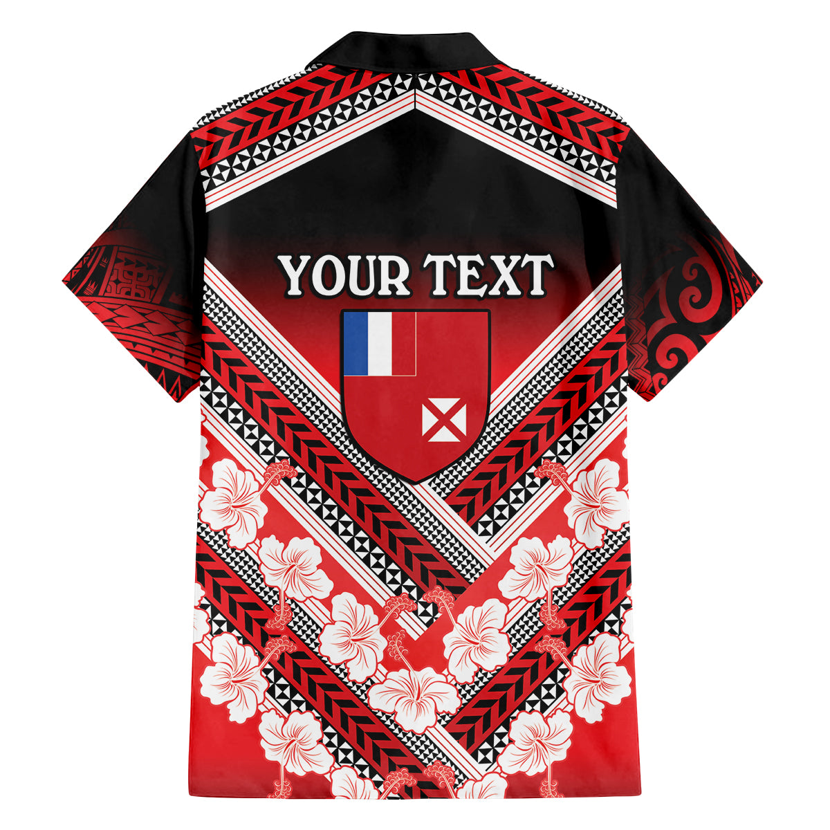 Personalised Wallis et Futuna Family Matching Long Sleeve Bodycon Dress and Hawaiian Shirt Hibiscus and Polynesian Tribal Tattoos LT9 - Polynesian Pride