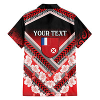 Personalised Wallis et Futuna Family Matching Long Sleeve Bodycon Dress and Hawaiian Shirt Hibiscus and Polynesian Tribal Tattoos LT9 - Polynesian Pride