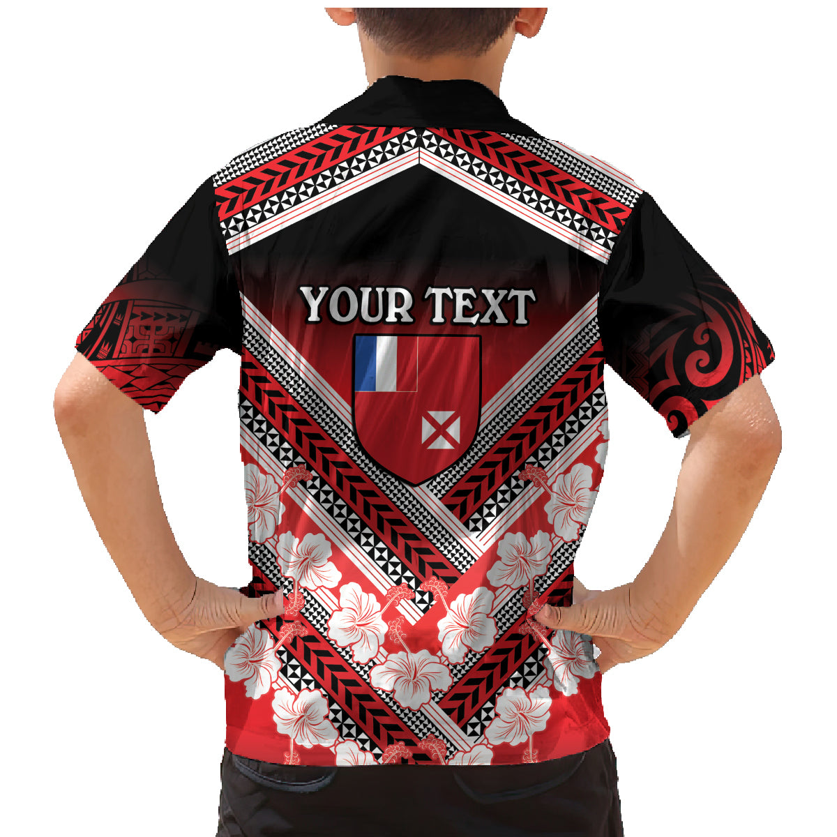 Personalised Wallis et Futuna Family Matching Mermaid Dress and Hawaiian Shirt Hibiscus and Polynesian Tribal Tattoos LT9 - Polynesian Pride
