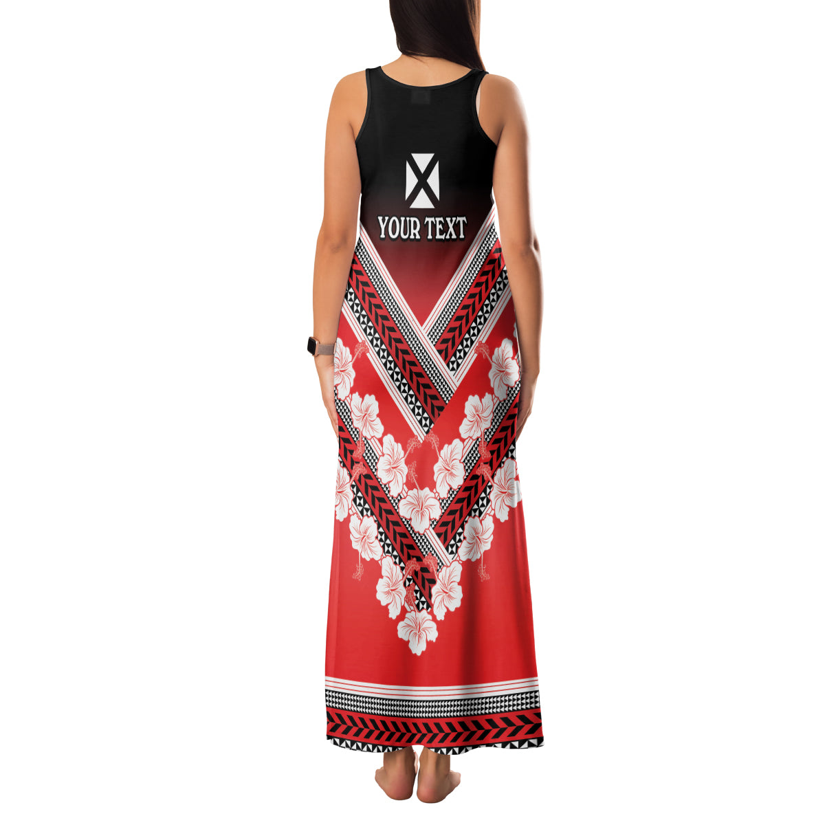 Personalised Wallis et Futuna Family Matching Tank Maxi Dress and Hawaiian Shirt Hibiscus and Polynesian Tribal Tattoos LT9 - Polynesian Pride