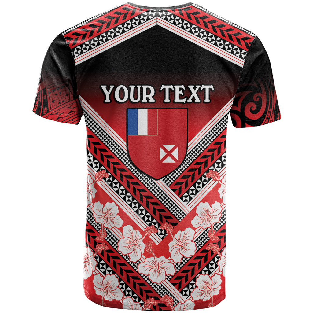 Personalised Wallis et Futuna T Shirt Hibiscus and Polynesian Tribal Tattoos