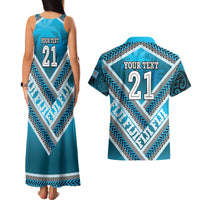 Custom Fiji Rugby Couples Matching Tank Maxi Dress and Hawaiian Shirt Fijian Warrior With Polynesian Tribal Tattoos LT9 - Polynesian Pride