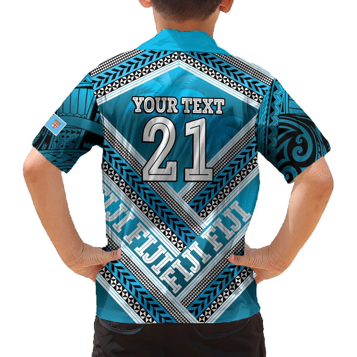 Custom Fiji Rugby Family Matching Summer Maxi Dress and Hawaiian Shirt Fijian Warrior With Polynesian Tribal Tattoos LT9 - Polynesian Pride